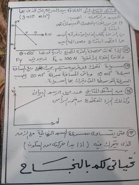 تسريب امتحان الفيزياء للصف الأول الثانوى ،، تحميل تسريب امتحان الفيزياء للصف الاول الثانوى 2019