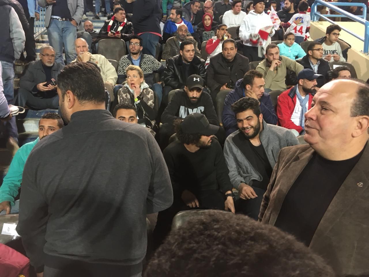 عبد الله جمعة وعنتر وزوجة جروس يساندون الزمالك أمام المقاصة