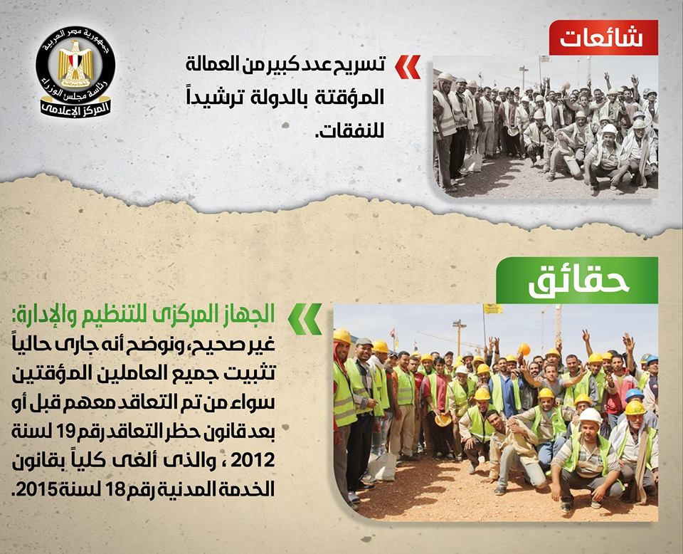 بعد إعلان الحكومة رسمياً عن تثبيت جميع العمالة المؤقتة بالدولة.. تعرّف على الشروط والضوابط...