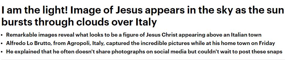 الشمس تجسد "المسيح" على بحر مدينة أجروبولى الإيطالية.. اعرف الحكاية