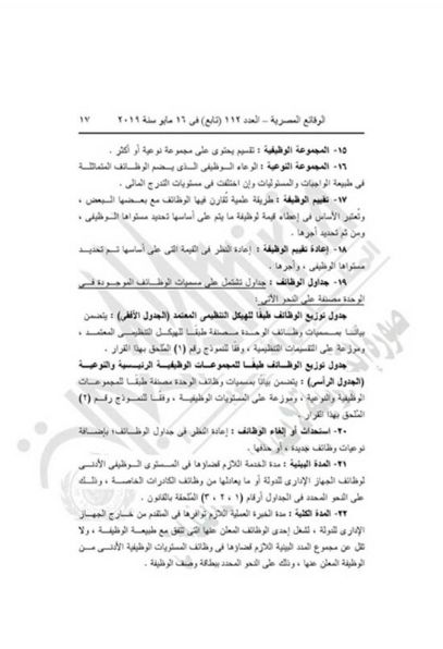 "التنظيم والإدارة" يعدل المسميات الوظيفية للمشتغلين بالدولة لتناسب قانون الخدمة المدنية.....