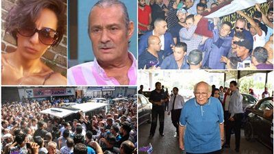 نشرة الفن.. جنازة مهيبة لـ فاروق الفيشاوي.. أول ظهور لـ رشوان توفيق بعد وفاة زوجته.. طليقة أحمد...