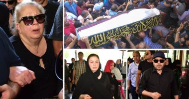 نجوم الفن يشيعون جنازة فاروق الفيشاوي.. نادية الجندى ومحمد هنيدى وعمرو يوسف وهالة صدقى وشهيرة يلقون...