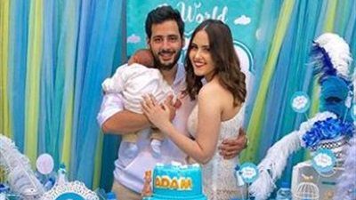 نجم مسرح مصر يحتفل بـ سبوع مولوده الأول