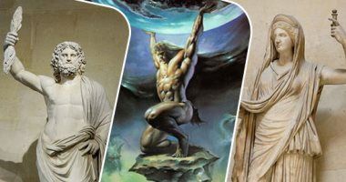 آلهة اليونان.. من أين حصلوا على أساطيرهم؟.. الإغريق اعتقدوا بثلاث صفوف للإلهة وأربعة قوى تسيطر على الكون.. زيوس رب الأرباب.. أثينا إلهة آلهة الحكمة.. بلوتو إله العالم السفلى.. وإيروس إله الجنس من الآلهة الصغرى