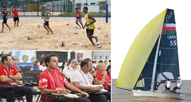 تدريبات مكثفة للطائرة الشاطئية والإبحار الشراعي للمحفل القاري