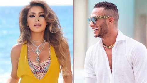 اتفرج : الاسطورة محمد رمضان يجن جنونه ويثير الجدل وهو يحتضن نوال الزغبي ويضع يده على خصرها!!