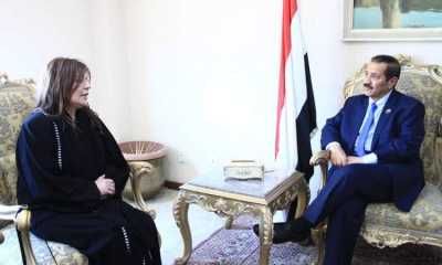 أخبار اليمن : شرف يلتقي الممثل الدائم لهيئة الأمم المتحدة للمرأة