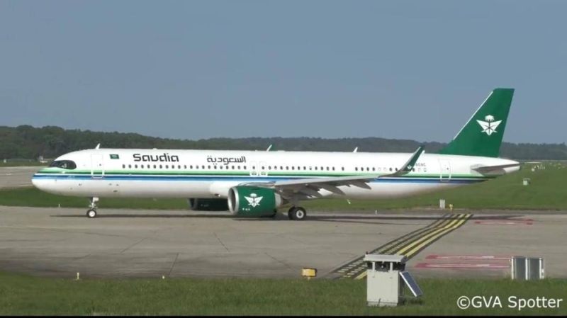 بهويتها الجديدة .. اتفرج بالفيديو لحظة اقلاع طائرة الخطوط السعودية من مطار جنيف