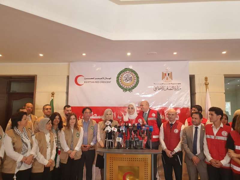 الأمانة العامة تدشن قافلة مساعدات إنسانية لغزة بالتعاون مع الهلال الأحمر المصري