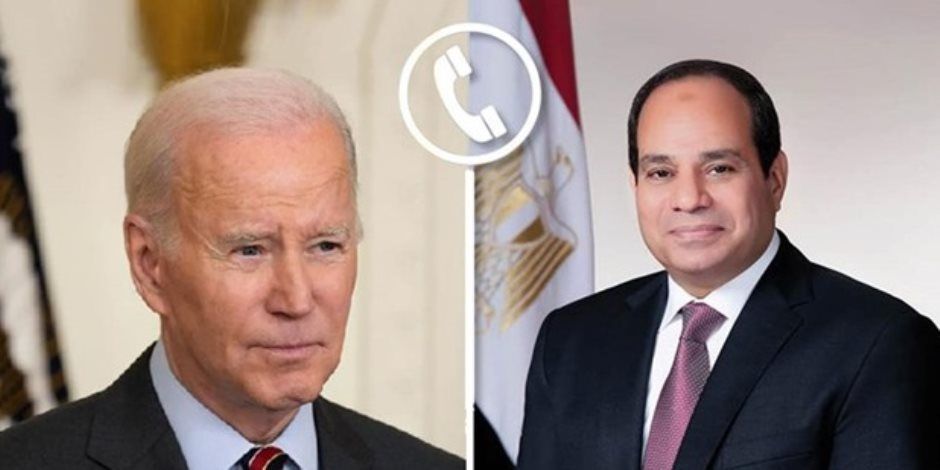 الرئيس السيسي وجو بايدن يؤكدان أهمية العمل في اتجاه الحل السياسي للقضية الفلسطينية