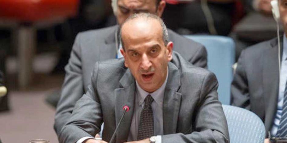 مندوب مصر بالأمم المتحدة: المجموعة العربية تضغط لتسهيل إدخال المساعدات إلى غزة