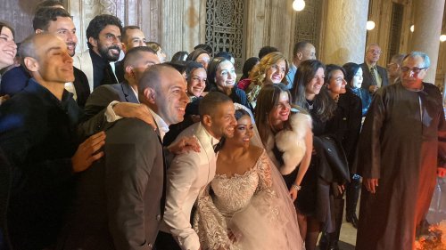 الظهور الأول لحفل زفاف أسماء أبو اليزيد ومحمد الخطيب.. ماذا قال نجوم الفن