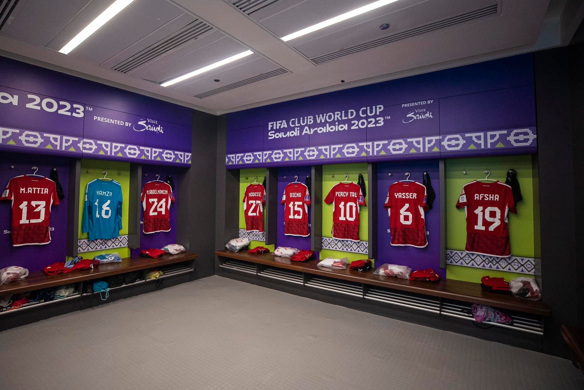 غرفة ملابس الأهلي قبل مباراة اتحاد جدة فى كأس العالم للأندية ( صور)