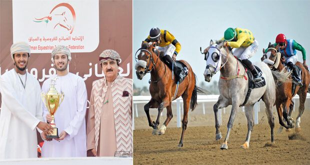 ثمانية أشواط مثيرة فـي السباق التاسع للخيول العربية بمضمار الرحبة ببركاء