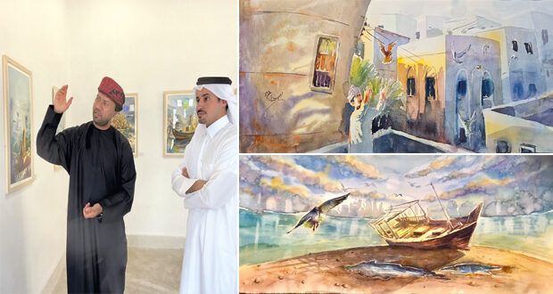 فهد المعمري ينهي مشاركته التشكيلية فـي دولة قطر