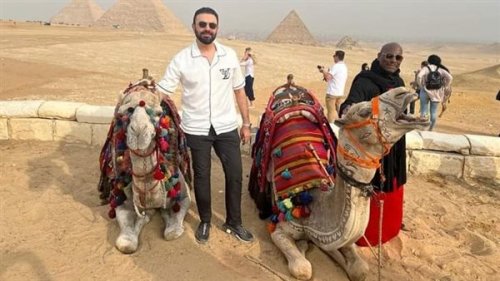 تيريس جيبسون يدخن الشيشة مع محمد كريم بمصر.. بعد ختام مهرجان الجونة