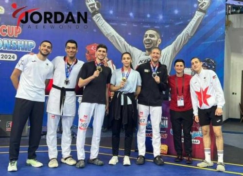 6 ميداليات للأردن في بطولة كأس العرب للتايكواندو