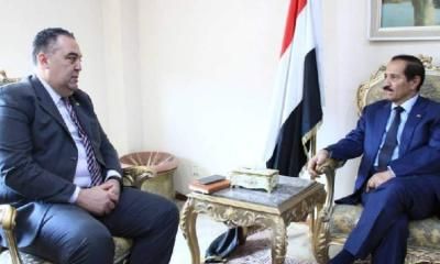 أخبار اليمن : شرف يلتقي مدير مكتب المبعوث الأممي