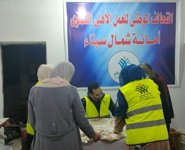 التحالف الوطني يدرب 50 فتاة وسيدة على التفصيل والخياطة بشمال سيناء