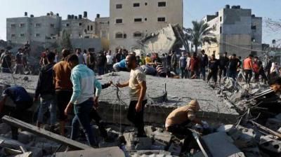 أخبار اليمن : الاحتلال يستهدف تجمعاً للمواطنين بمدينة غزة