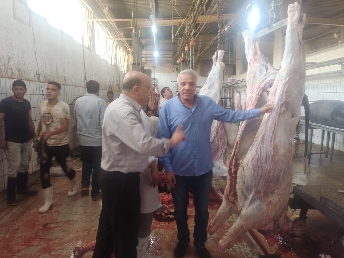 الزراعة: رئيس الخدمات البيطرية يتابع ذبح الأضاحي بالمجازر