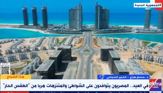 المصريون يتوافدون على الشواطئ والمتنزهات هربا من الطقس الحار (فيديو)