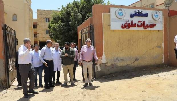 هدية للأهالى.. محافظ المنيا يوجه بسرعة رفع كفاءة مستشفى الحميات بملوى (صور)