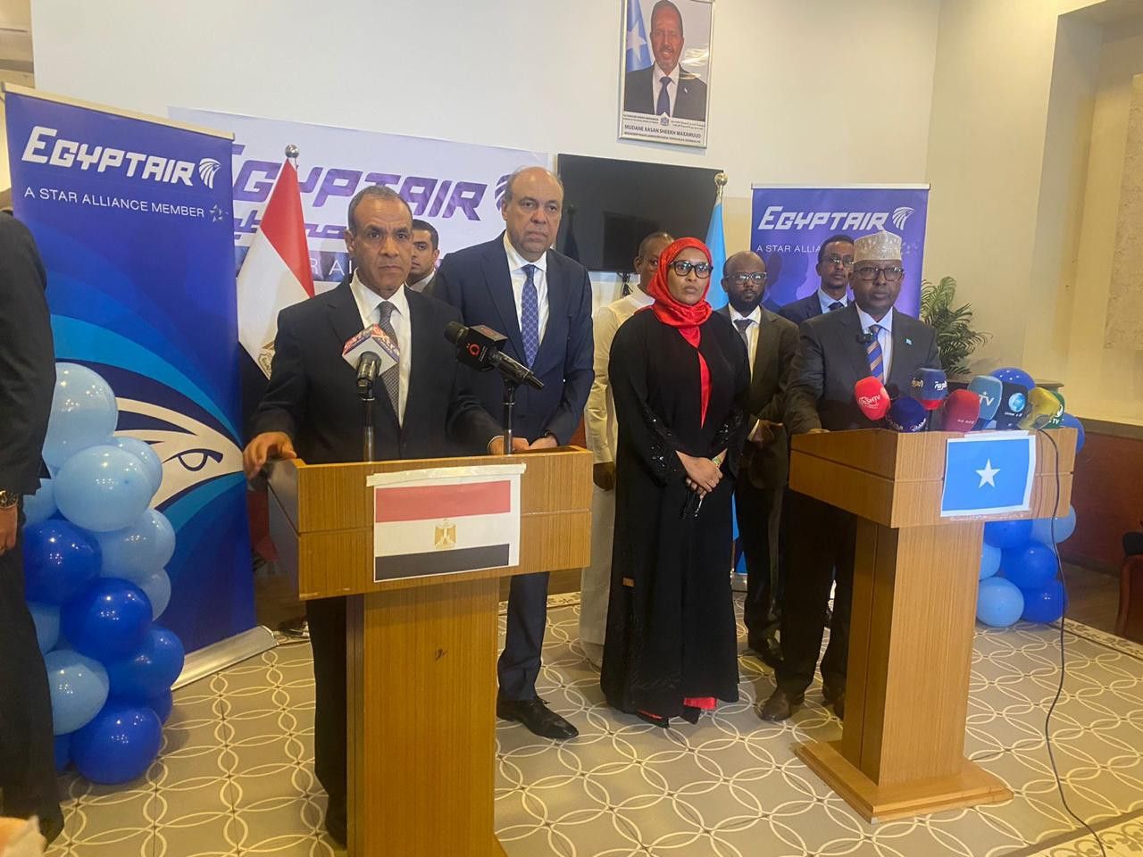 مباحثات ثنائية بين وزير الخارجية ونظيريه الجيبوتي والصومالي (صور)