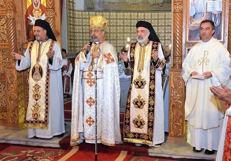 بطريرك الكاثوليك يترأس قداس ختام مسيرة صلاة بكاتدرائية المنيا