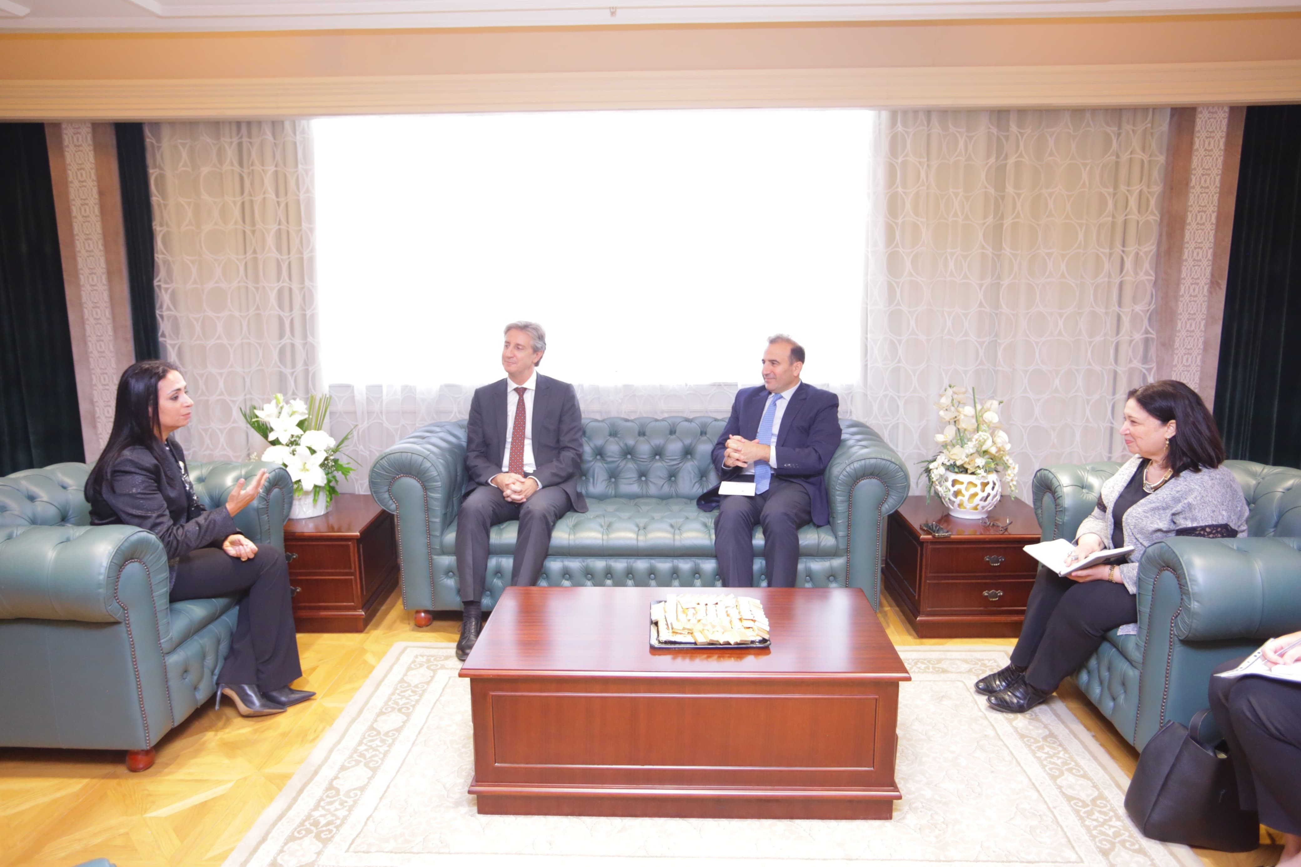 وزيرة التضامن تبحث تعزيز القدرات المؤسسية مع ممثل الأمم المتحدة بمصر