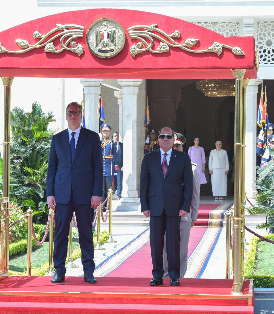 نشاط الرئيس في أسبوع.. السيسي يستقبل نظيره الصربي ويجتمع بمدبولي