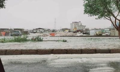 أخبار اليمن : السيول تحاصر صعدة وبَرَد كثيف يضرب المقاش