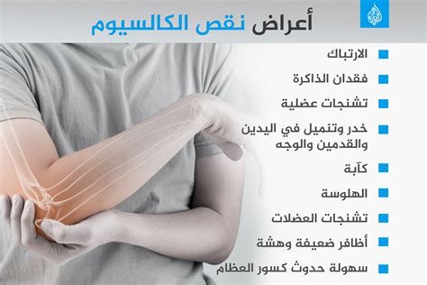 أعراض نقص الكالسيوم بالجسم