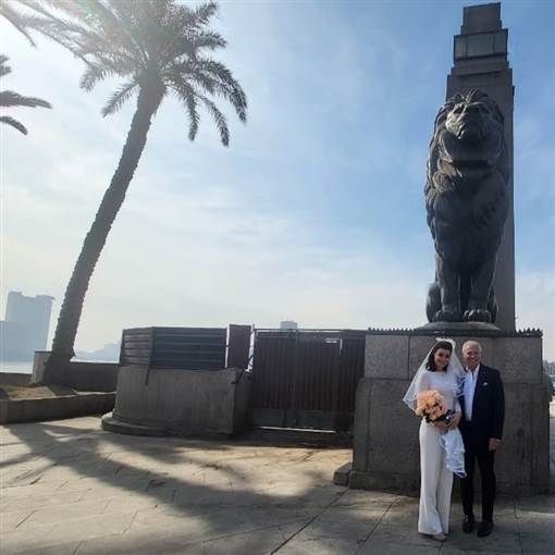 الصور الأولى من عقد قران أروى جودة