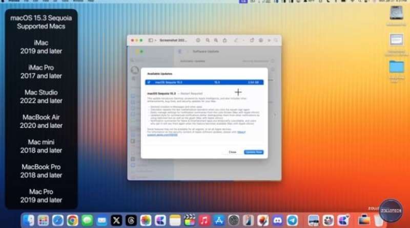 آبل تمنح حواسبها المحمولة ميزات جديدة مع تحديث macOS
