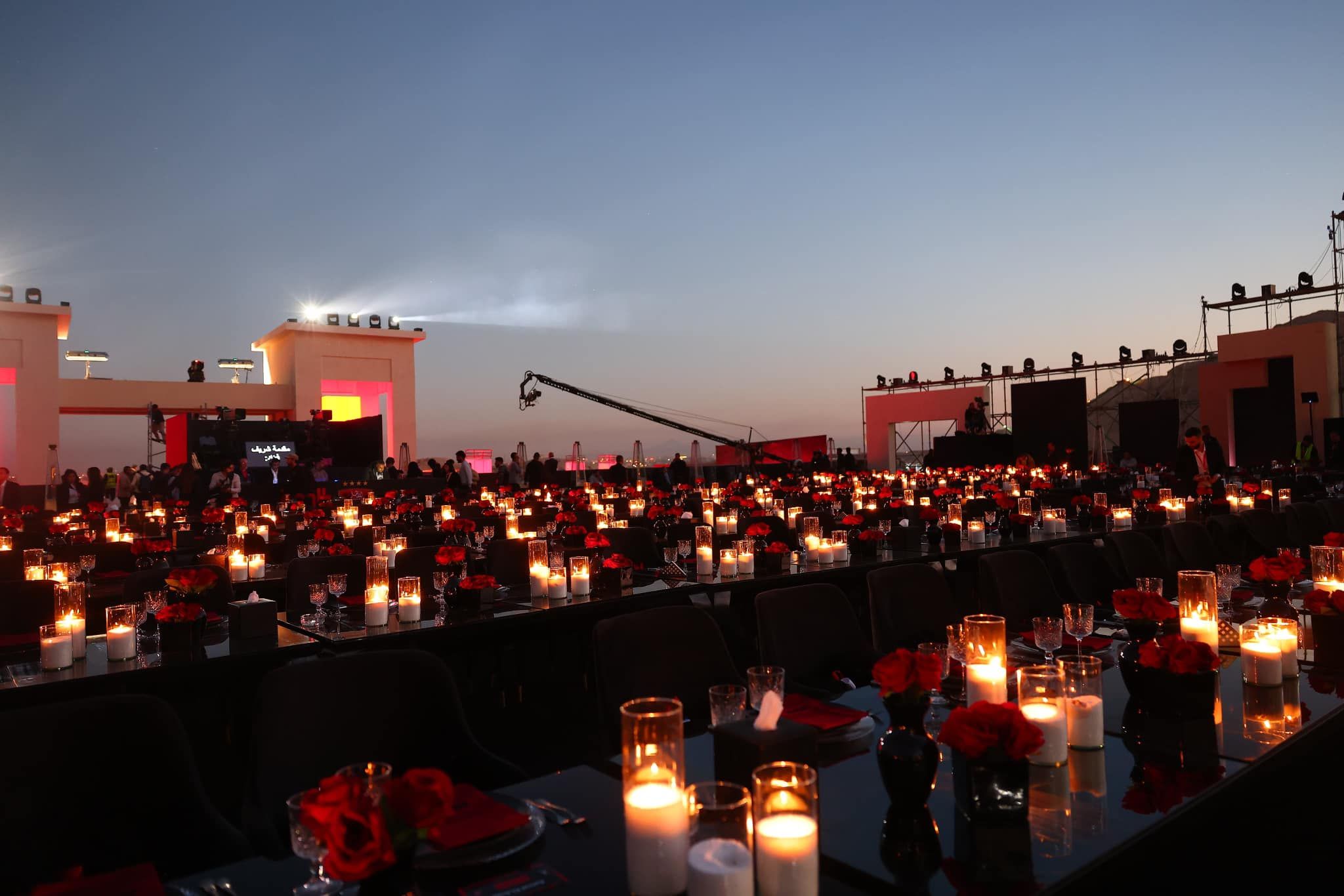 أجواء رائعة في تحضيرات حفل الأهلى بمعبد حتشبسوت للإعلان عن مشروع الاستاد