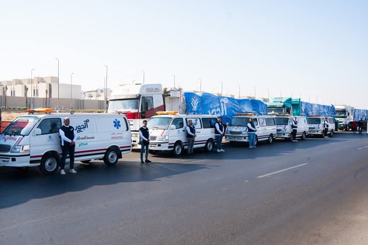 التحالف الوطني يُطلق قافلته العاشرة لإغاثة غزة بـ300 شاحنة مساعدات