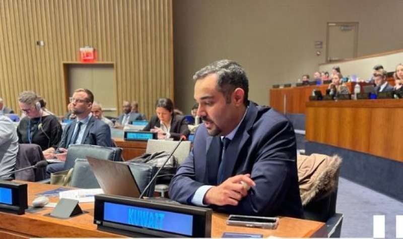 مدير إدارة تقنية المعلومات والاتصالات بوزارة الخارجية الكويتية يلقى كلمة نيابة عن...