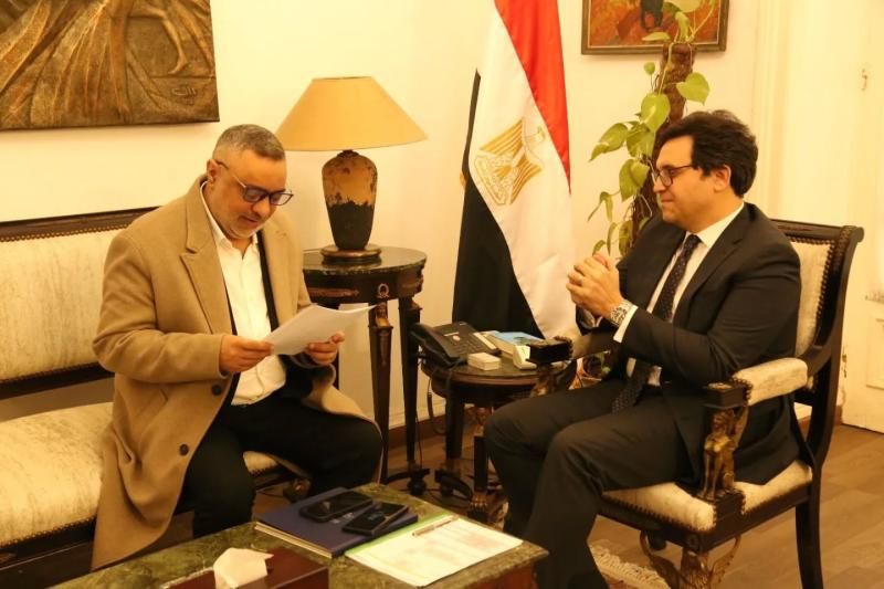 وزير الثقافة يلتقي المشرف على الإدارة المركزية للرقابة على المصنفات الفنية في...