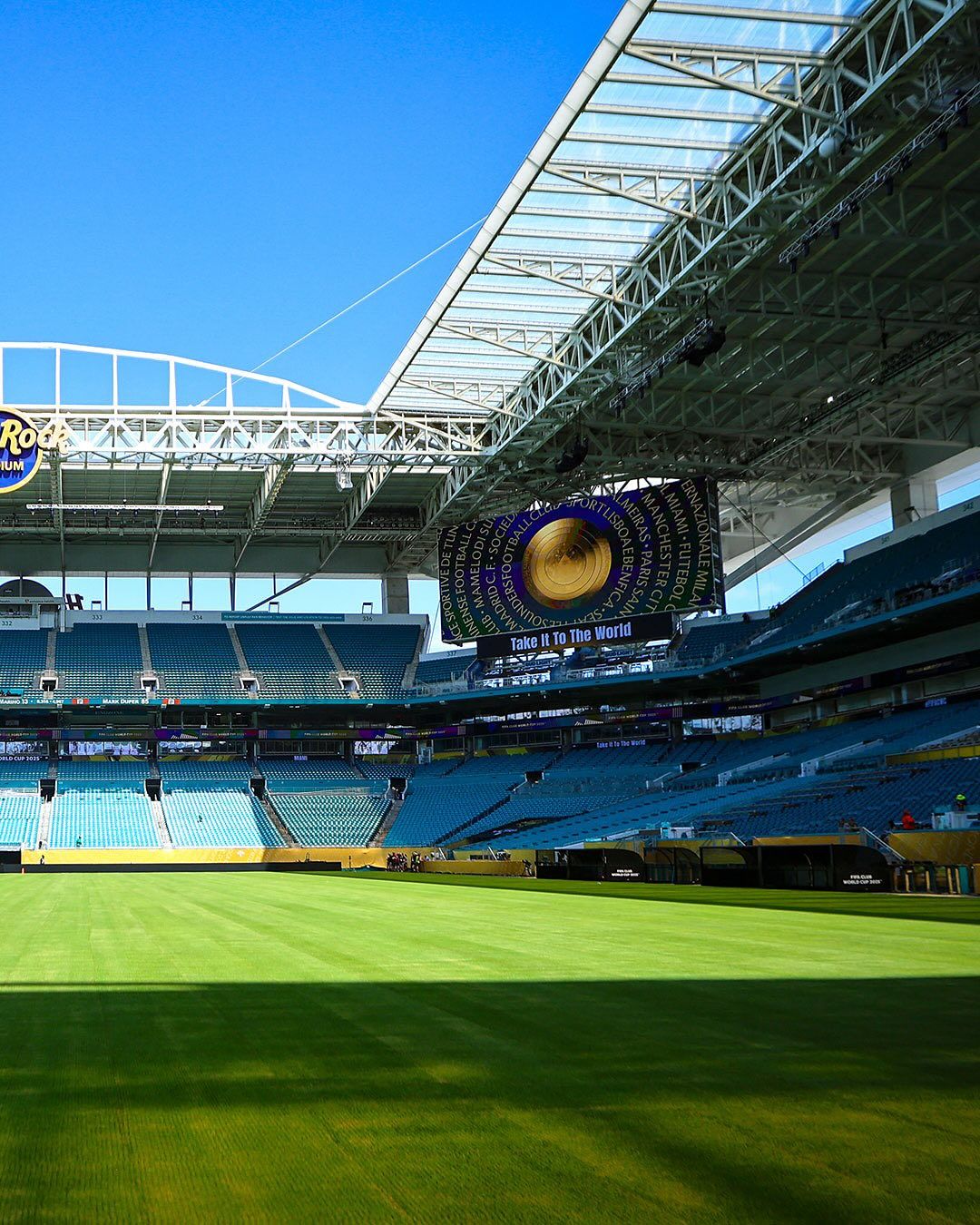 ملعب "هارد روك" جاهز لمواجهة الأهلى ضد إنتر ميامى.. فيديو وصور