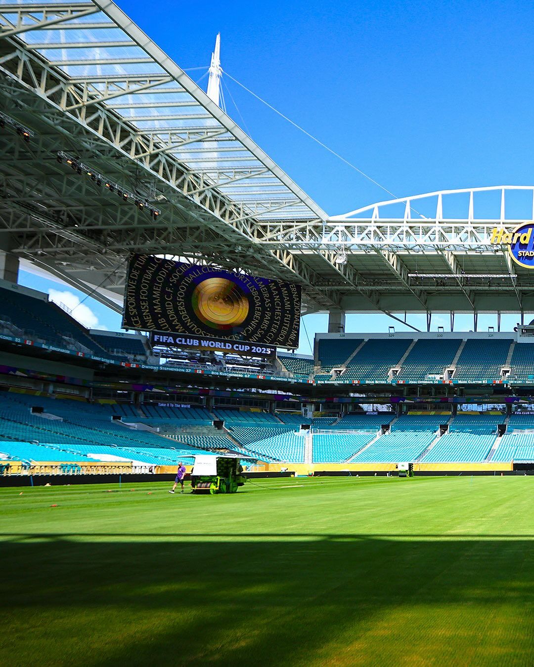 ملعب "هارد روك" جاهز لمواجهة الأهلى ضد إنتر ميامى.. فيديو وصور