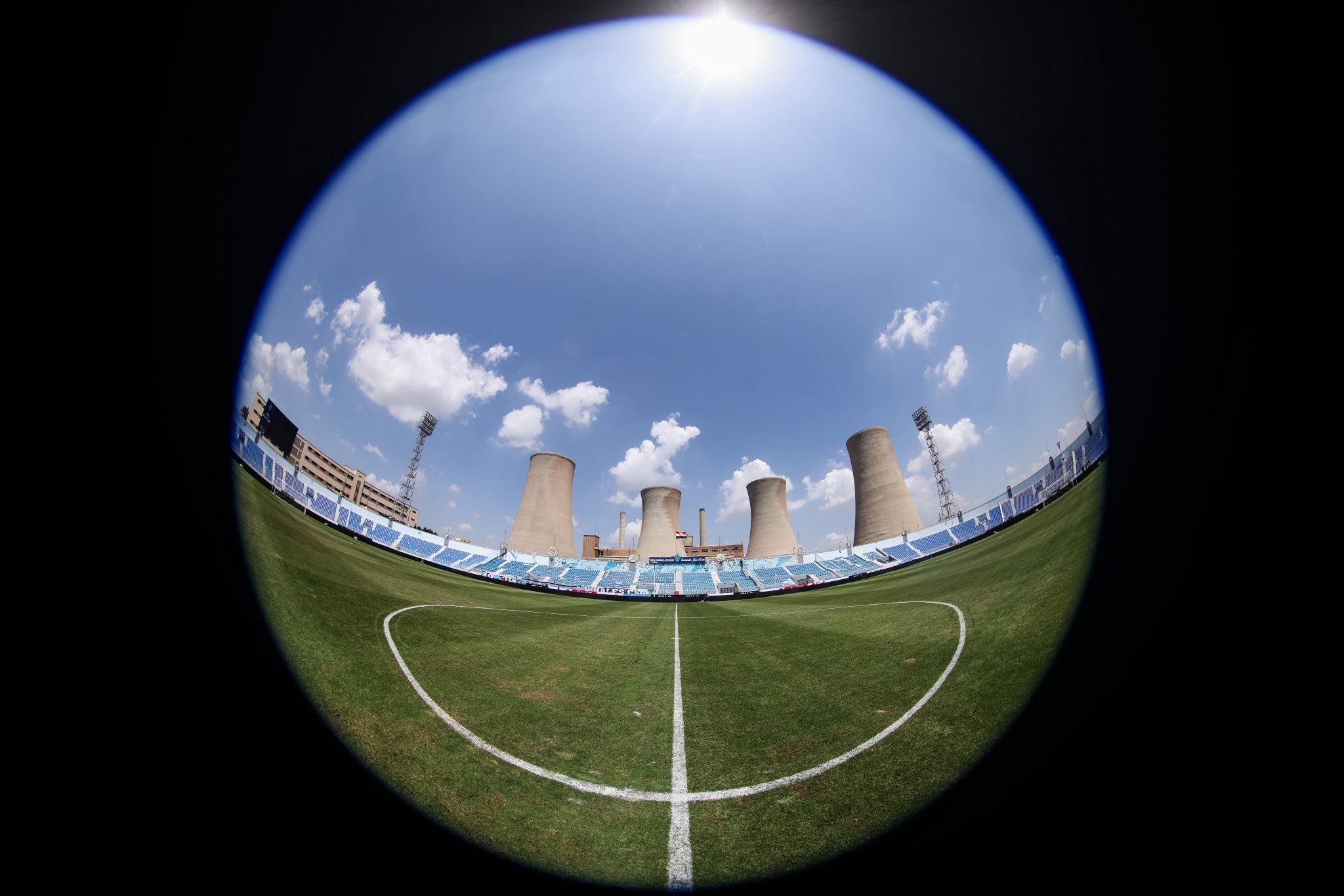 ملعب غزل المحلة جاهز لاستقبال مباراة الأهلي.. صور