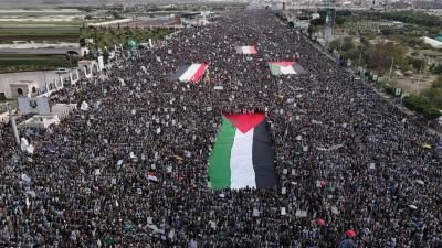 أخبار اليمن : مسير مليونية بصنعاء: ثبات مع غزة