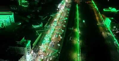 أخبار اليمن : مسيرة ضوئية في إب ابتهاجاً بالمولد