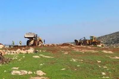 أخبار اليمن : تجريف صهيوني للأراضي الفلسطينية