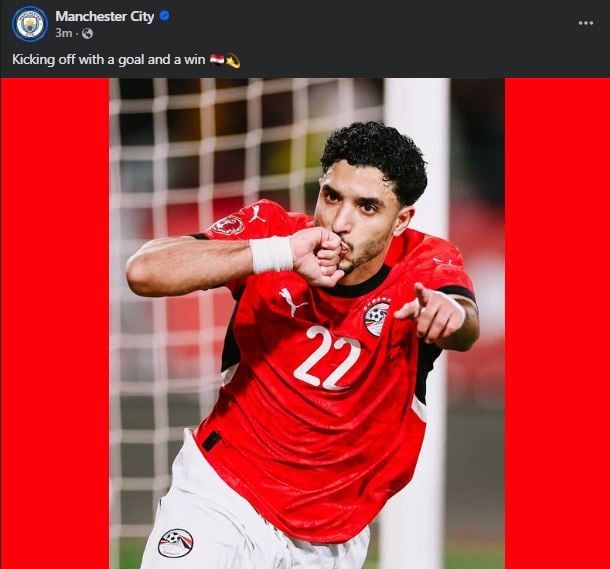 مان سيتى يحتفل بهدف عمر مرموش في بداية مشوار الفراعنة بكأس أمم افريقيا