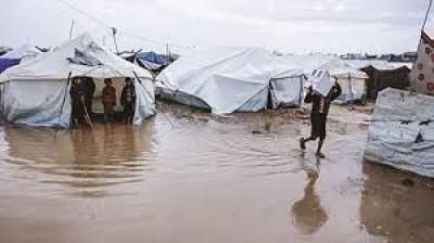 أخبار اليمن : غرق مئات خيام النازحين في غزة