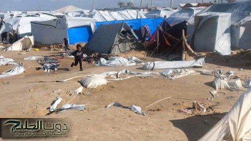 الأونروا: 235 ألف متضرر من منخفض بايرون في غزة