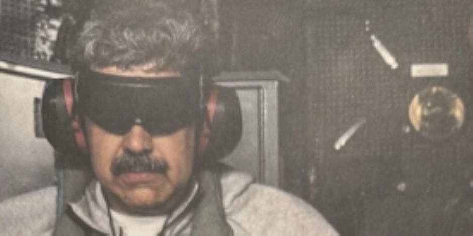 ترامب ينشر صورة للرئيس الفنزويلى نيكولاس مادورو معصوب العينين ومقيد اليدين